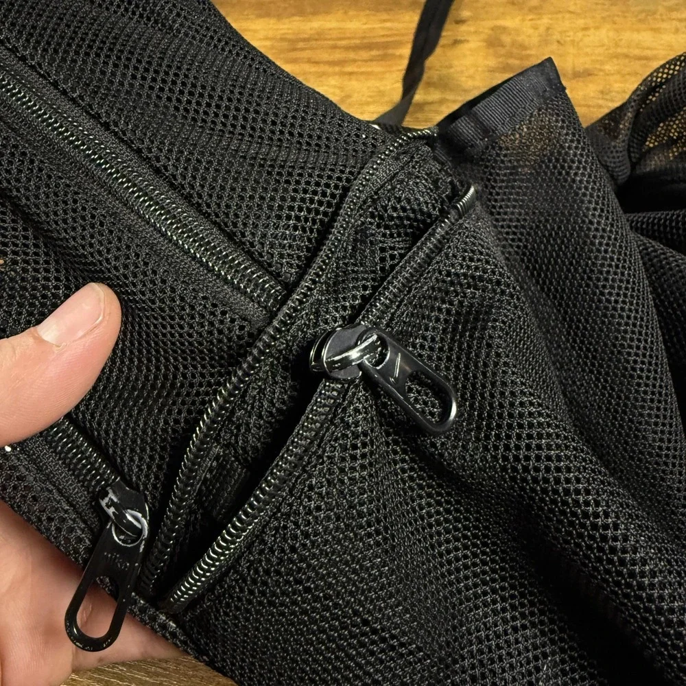 Nike Mesh Swoosh Backpack Black Polyester‎ Bag Unisex OS